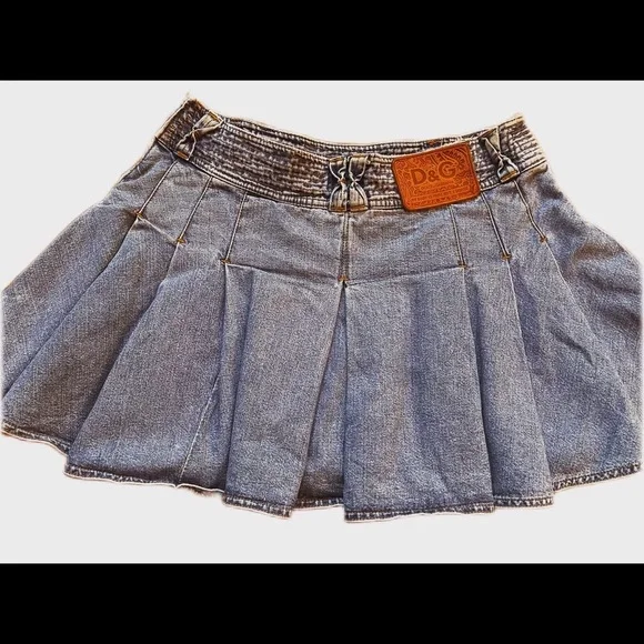 【送料&関税込】Dolce & Gabbana Denim Midi Skirt Vintage Dolce and Gabbana D&G Cargo Pockets Utility Denim